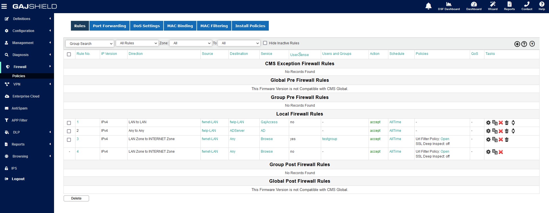How to create firewall rules to access local server from the internet